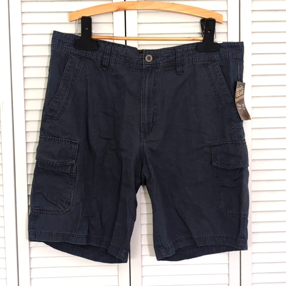 Gravel Gear Canvas Cargo Carpenter Shorts Mens Size 40  Color Titanium